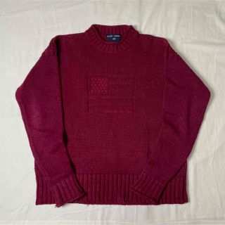 ポロラルフローレン(POLO RALPH LAUREN)の90s POLO SPORT ポロスポーツ ラルフ コットンニット 星条旗 古着(ニット/セーター)