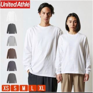 ユナイテッドアスレ(UnitedAthle)のUnitedAthle ロングスリーブ Tシャツ 白　Mサイズ501001(Tシャツ/カットソー(七分/長袖))