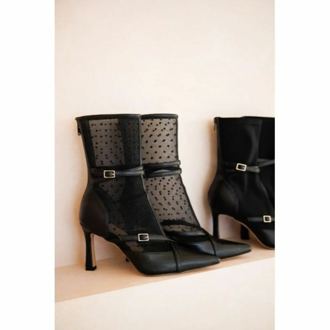 ハーリップトゥ Double Belt Ankle Boots ブーツ ドットM