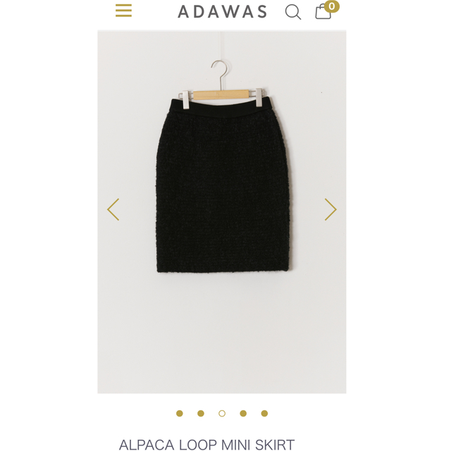 ADAWAS アルパカ ループ ミニ スカート レディースのスカート(ひざ丈スカート)の商品写真