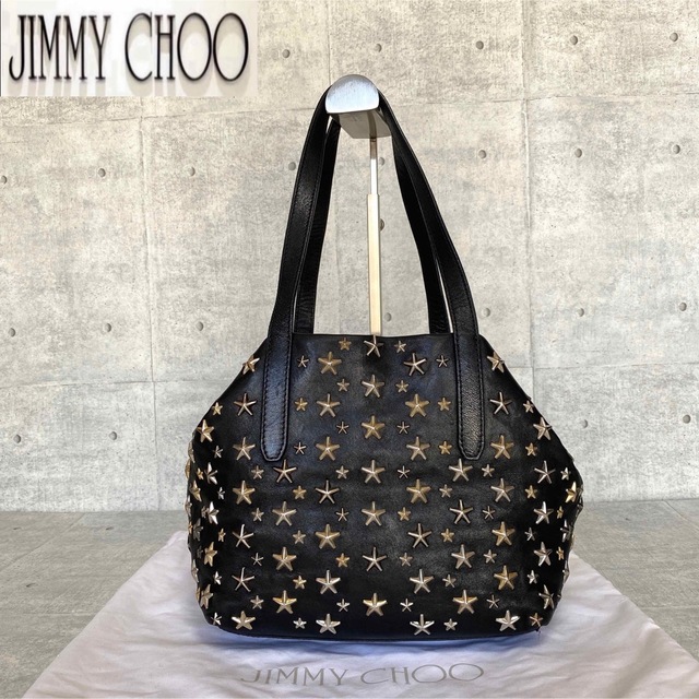 【良品】JIMMY CHOO SOFIA/M BLACK 3色スタートートバッグ