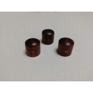 ギター&ベース　ウッドノブ　ブラウン　6mm　3個　未使用品(パーツ)