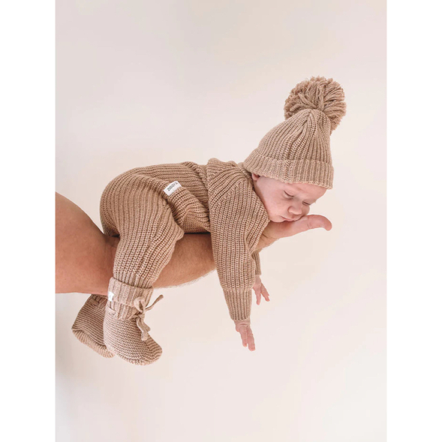 CLASSIC KNIT ROMPER | CHUNKY | FAWN