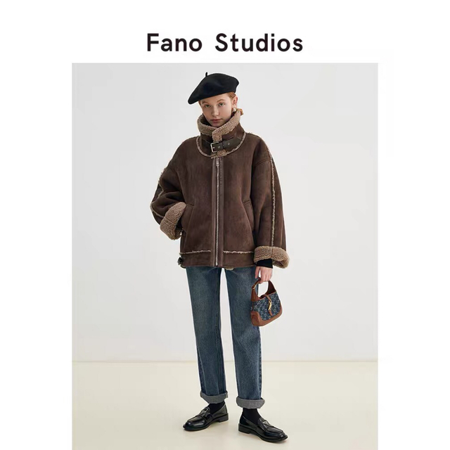 代引不可】 Fano Studiosバイカラー ツイード ダウンジャケット