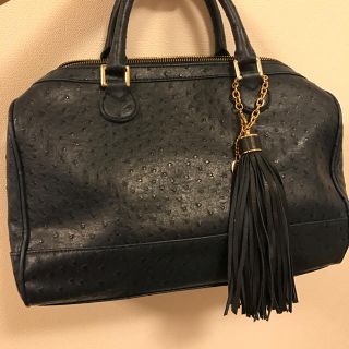 ザラ(ZARA)のバナナリパブリック オーストリッチ ボストンバッグ(ハンドバッグ)