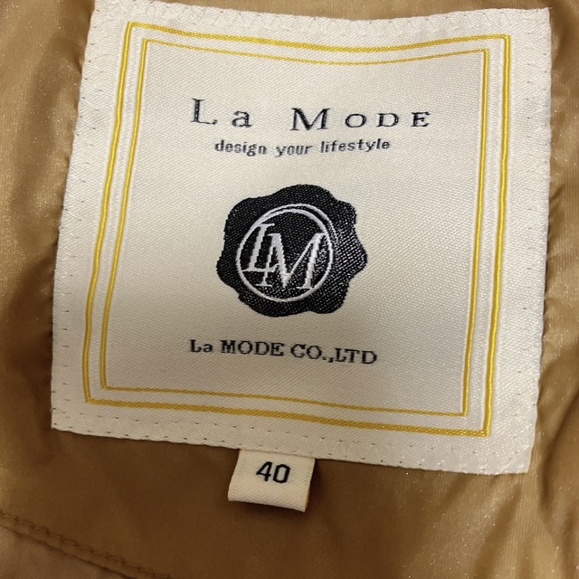 La  MODE  ラ・モード リアルファー　ダウンコート ダウン キャメル レディースのジャケット/アウター(ダウンコート)の商品写真