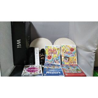 【早い者勝ち】wii本体 太鼓の達人　太鼓＆バチ＆ソフト５枚セット(家庭用ゲーム機本体)