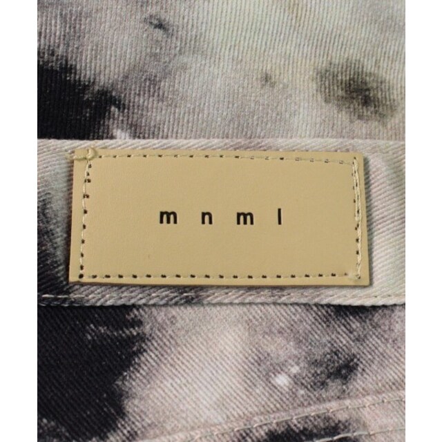 mnml ミニマル デニムパンツ 30(M位) ベージュx黒(総柄) 2