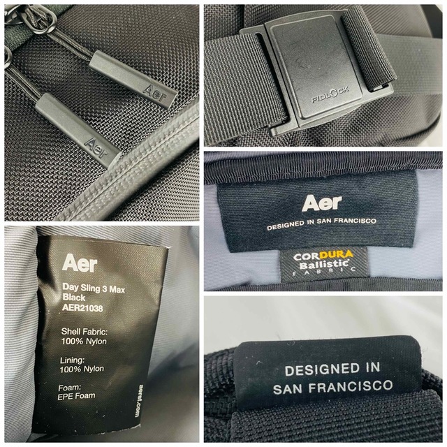 AER(エアー)の【最新】Aer / Day Sling 3 Max / BLACK /21038 メンズのバッグ(ボディーバッグ)の商品写真