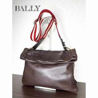 Bally - 美品☆BALLY バリー 本革レザー ショルダーバッグ ストライプ