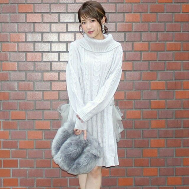 ミコアメリ♡♡サイドチュールリボンニットワンピース♡♡