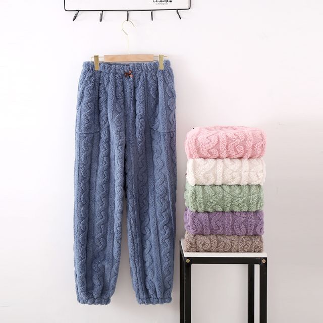 87大人気 ふわもこパジャマ パンツ 暖かい ルームウェア やみつき 寝間着 レディースのルームウェア/パジャマ(ルームウェア)の商品写真