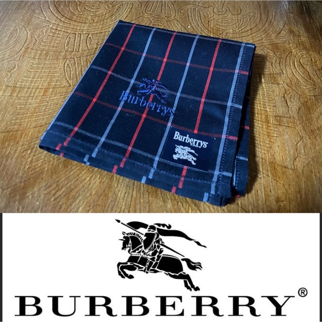 BURBERRY(バーバリー)の【Burberry】バーバリー ハンカチ ネイビー ノヴァチェック② メンズのファッション小物(ハンカチ/ポケットチーフ)の商品写真