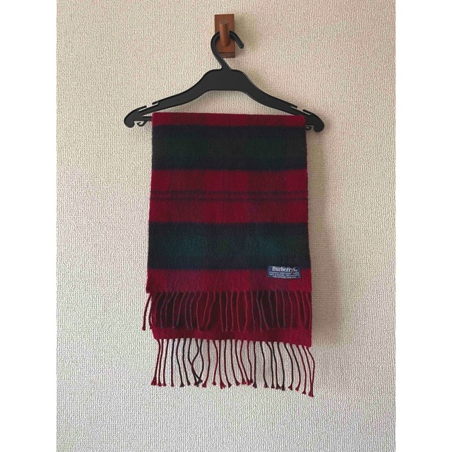 BURBERRY - バーバリー Burberry カシミヤ70% 赤緑チェック BURBERRY - バーバリー Burberry カシミヤ70% 赤緑チェック