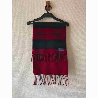 バーバリー(BURBERRY)のバーバリー　Burberry カシミヤ70% 赤緑チェックマフラー(マフラー/ショール)