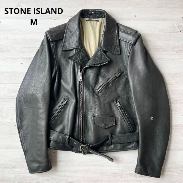 2022年新作入荷 ISLAND STONE - 黒 ブラック レザー ダブルライダース