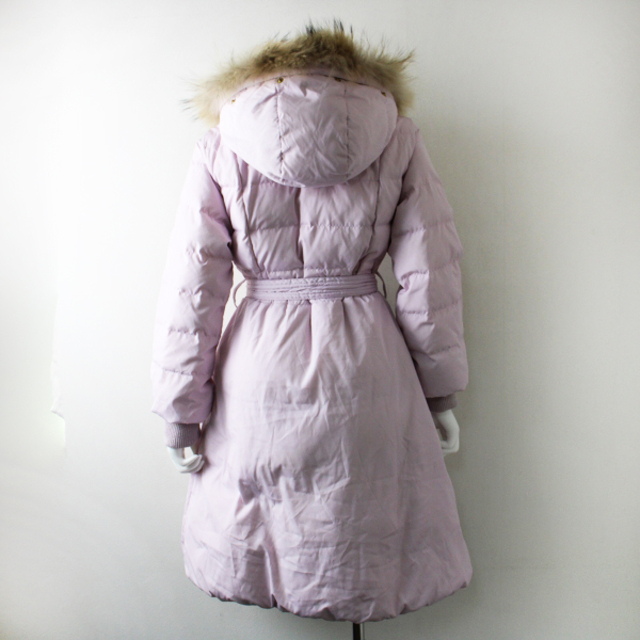 定価4.2万 franche lippee フランシュリッペ モコモコずきんダウンコート M/ピンク リボン【2400013130394】