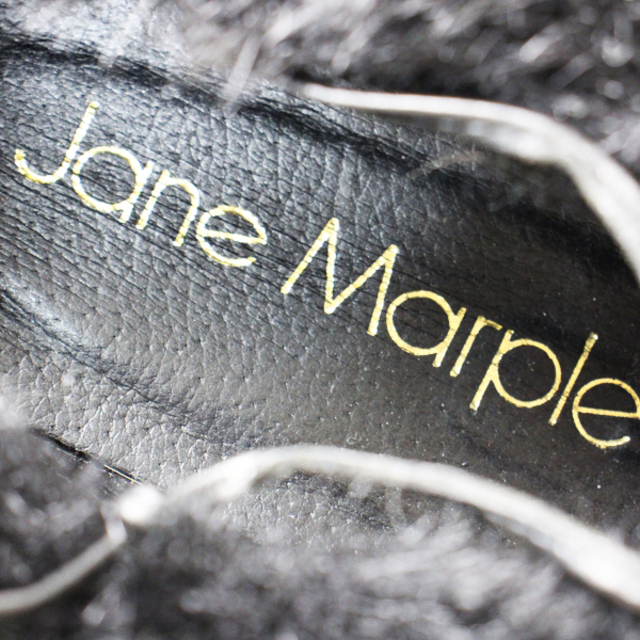 JaneMarple(ジェーンマープル)のJane Marple ジェーンマープル ファー編み上げプラットフォームシューズ S/ブラック 厚底 23cm【2400013130301】 レディースの靴/シューズ(その他)の商品写真