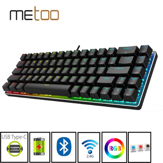 ミートゥー(Metoo)のBT,2.4ゲーミングキーボード,ワイヤレス,USB,バックライト付き (PC周辺機器)