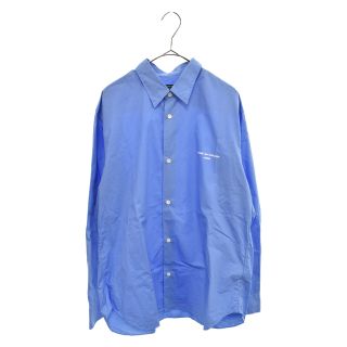 コムデギャルソン(COMME des GARCONS)のCOMME des GARCONS HOMME コムデギャルソンオム フロントロゴプリントボタンフライ長袖シャツ HH-B015 ブルー(シャツ)