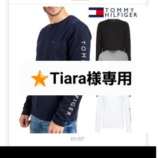 トミーヒルフィガー(TOMMY HILFIGER)のトミーヒルフィガー　TOMMY HILFIGER　ロンT　袖ロゴ　新品タグ付き(Tシャツ/カットソー(七分/長袖))