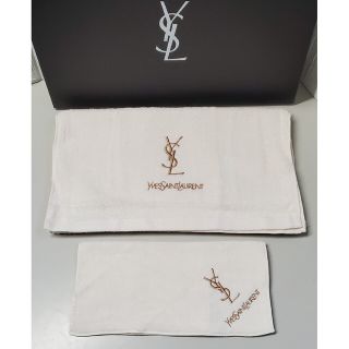 イヴサンローラン(Yves Saint Laurent)のYSL　『新品』　イブサンローラン　フェイスタオル　&　タオルハンカチ　2枚(タオル/バス用品)