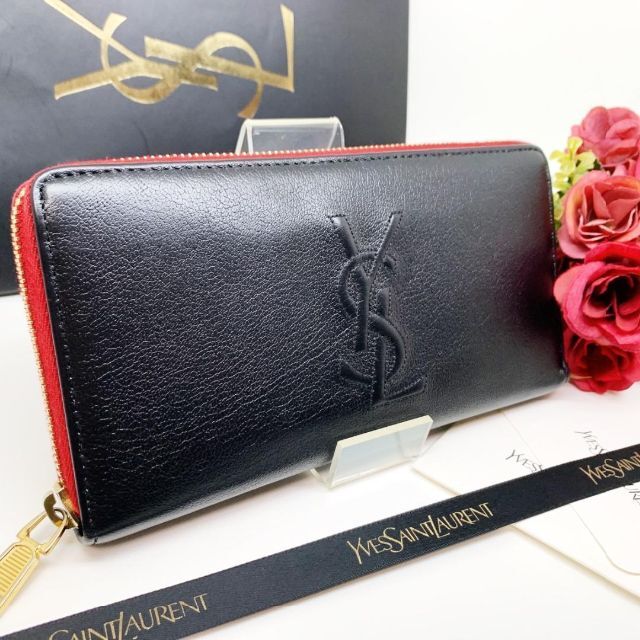通常在庫品 【極美品】イヴサンローラン ラウンドファスナー 長財布