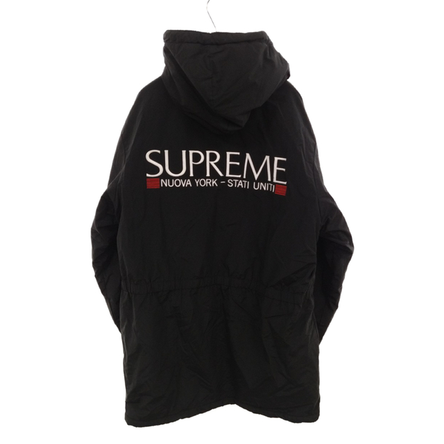 SUPREME シュプリーム 21SS Polartec Lined Sideline Parka バックロゴ ジップアップポーラテックライナーコート  ブラック