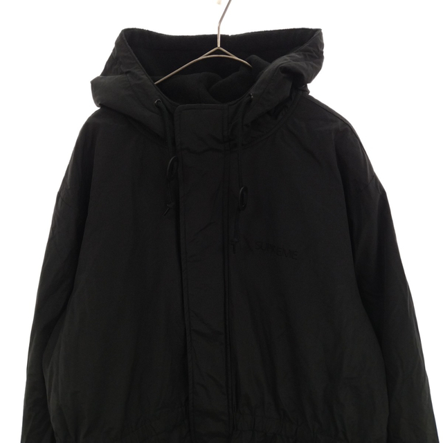 Supreme(シュプリーム)のSUPREME シュプリーム 21SS Polartec Lined Sideline Parka バックロゴ ジップアップポーラテックライナーコート ブラック メンズのジャケット/アウター(フライトジャケット)の商品写真