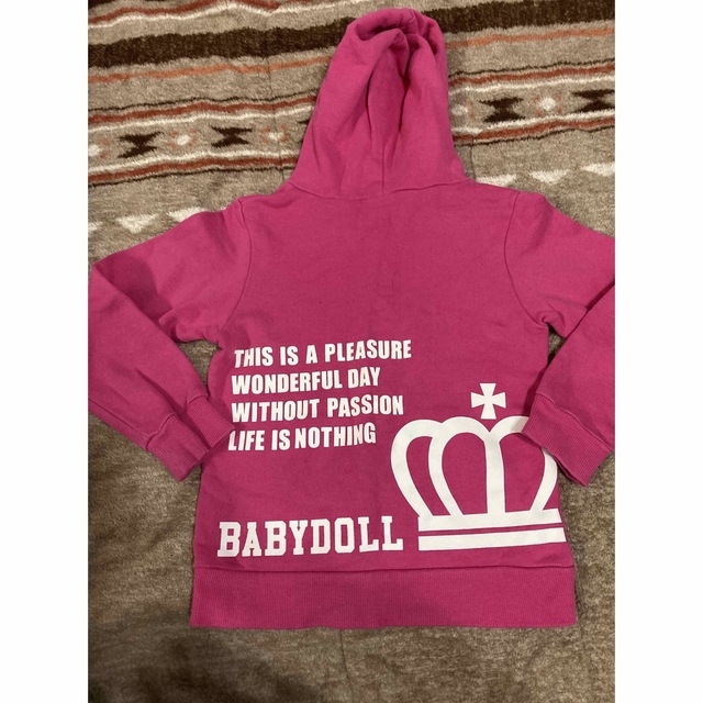 BABYDOLL(ベビードール)のBABY DOLL パーカー 110センチ キッズ/ベビー/マタニティのキッズ服女の子用(90cm~)(Tシャツ/カットソー)の商品写真