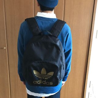 アディダス(adidas)の【adidas originals 】リュック 色:黒×ゴールド(リュック/バックパック)