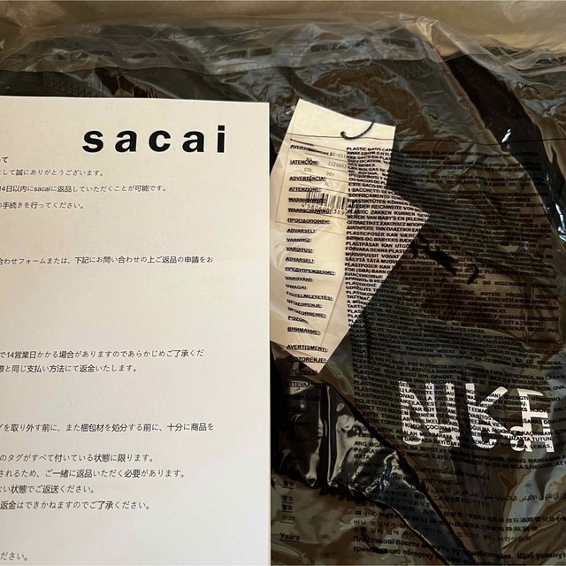 sacai(サカイ)のsacai nike 2022 4 XL supreme トレンチ ブラック メンズのジャケット/アウター(トレンチコート)の商品写真