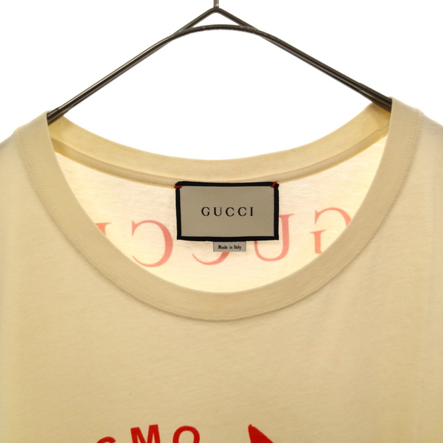 GUCCI グッチ 18SS SHARK TEE S/S 493117-X3N86 シャークプリント半袖Tシャツ カットソー アイボリー - 4