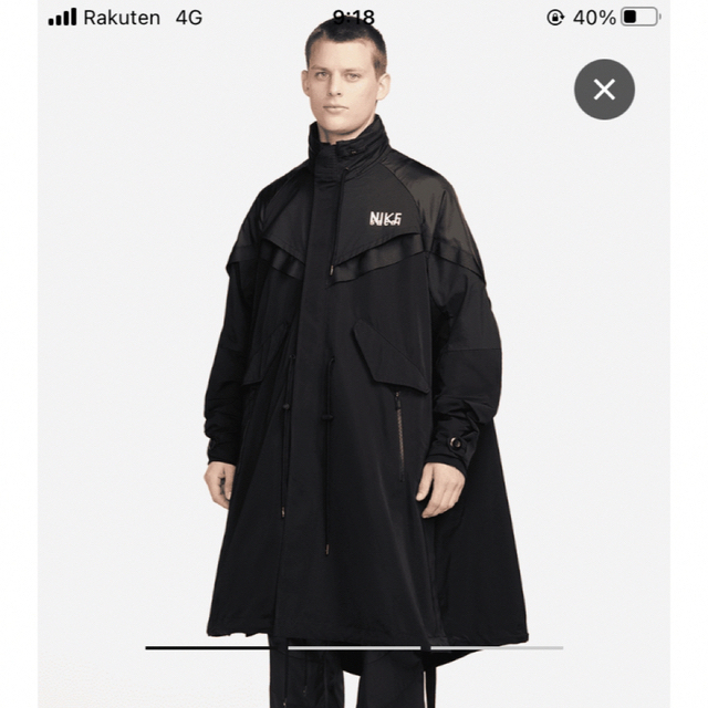 試着のみ sacai × NIKE 22AW トレンチジャケット ナイロンコート-