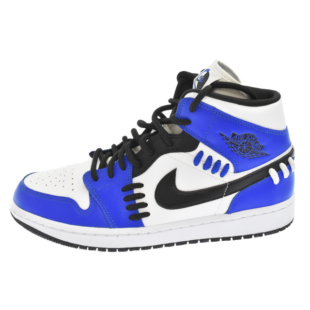 NIKE ナイキ WMNS AIR JORDAN 1 MID SE GAME ROYAL CV0152-401 ウィメンズ エアジョーダン 1 ミッド SE シスターフッド ミッドカットスニーカー US11 ホワイト/ブルー