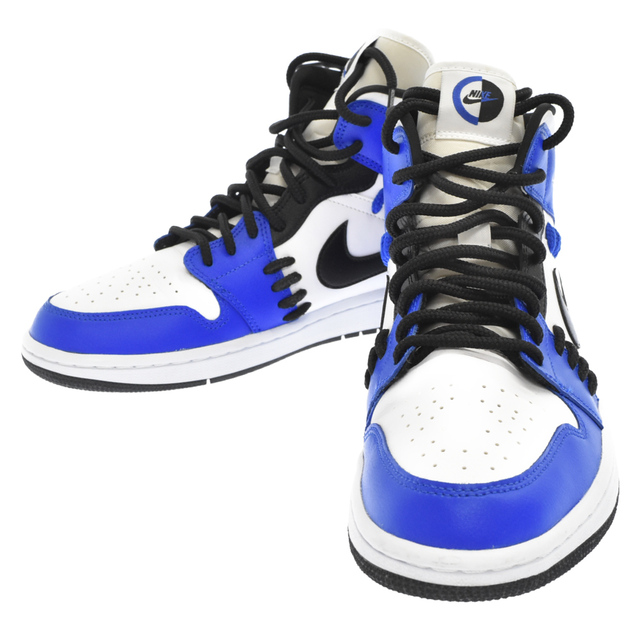 NIKE ナイキ WMNS AIR JORDAN 1 MID SE GAME ROYAL CV0152-401 ウィメンズ エアジョーダン 1 ミッド SE シスターフッド ミッドカットスニーカー US11 ホワイト/ブルー