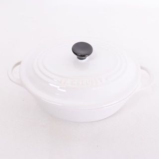 ルクルーゼ(LE CREUSET)のLe Creuset ルクルーゼ　ココット　白　未使用品(鍋/フライパン)