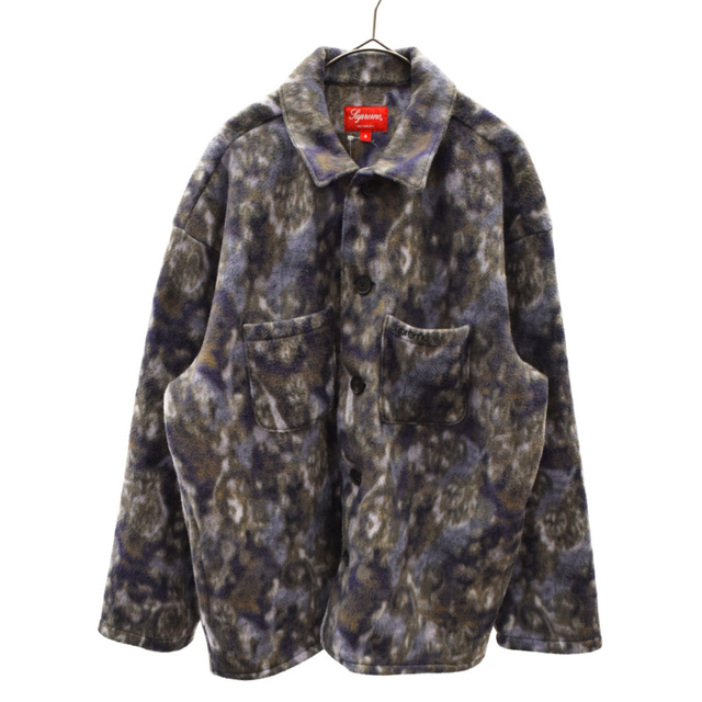 SUPREME シュプリーム 21AW Paisley Fleece Shirt ペイズリー フリースシャツ パープル