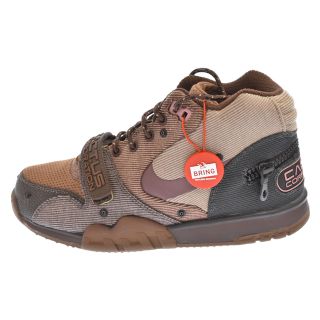 ナイキ(NIKE)のNIKE ナイキ ×Travis Scott Cactus Jack Air Trainer 1 SP トラヴィス スコット エアトレーナー1 ミッドカットスニーカー ブラウン DR7515 200(スニーカー)