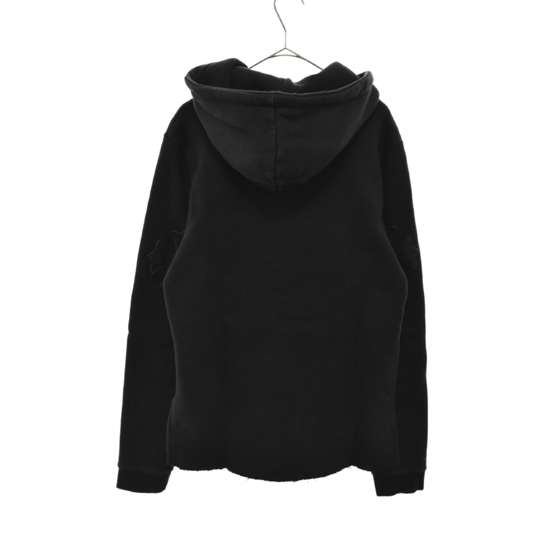 Chrome Hearts(クロムハーツ)のCHROME HEARTS クロムハーツ Y NOT Hoodie ワイノットアームクロス カットオフフーディ プルオーバーパーカー ブラック メンズのトップス(パーカー)の商品写真