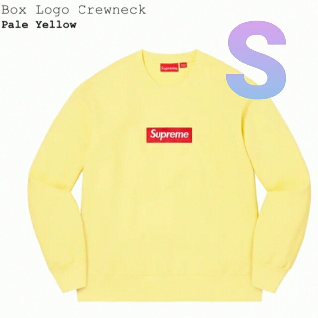 Supreme Box Logo Crewneck Pale Yellow S