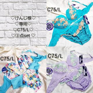 エメフィール(aimer feel)の♡けんじ様専用♡ドゥレリア/エメフィール♡ブラ&ショーツ③set♡C75/L♡(パーカー)