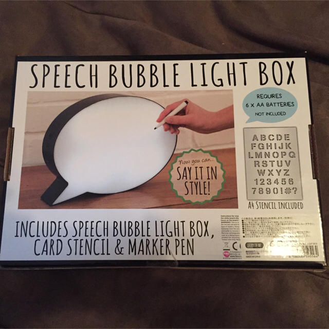 光る看板 SPEECH BUBBLE LIGHT BOX インテリア/住まい/日用品のライト/照明/LED(その他)の商品写真