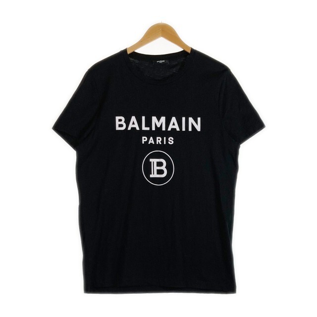 Tシャツ/カットソー(七分/長袖)バルマン 20AW ロゴTシャツ ブラック sizeXL