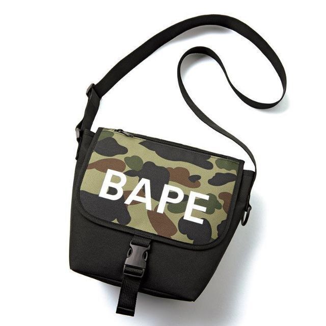 A BATHING APE カモ柄ショルダーバッグ, ショルダーバッグ&カラビナ