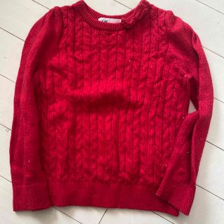 エイチアンドエム(H&M)のニット赤　H&M(ニット)