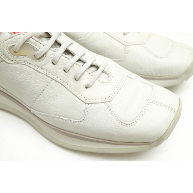 プラダ／PRADA シューズ スニーカー 靴 ローカット レディース 女性 女性用レザー 革 本革 ホワイト 白  3E2000 GYM 5