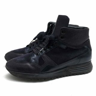 アルマーニ コレッツォーニ/ARMANI COLLEZIONI シューズ スニーカー 靴 ハイカット メンズ 男性 男性用レザー 革 本革 ブラック 黒