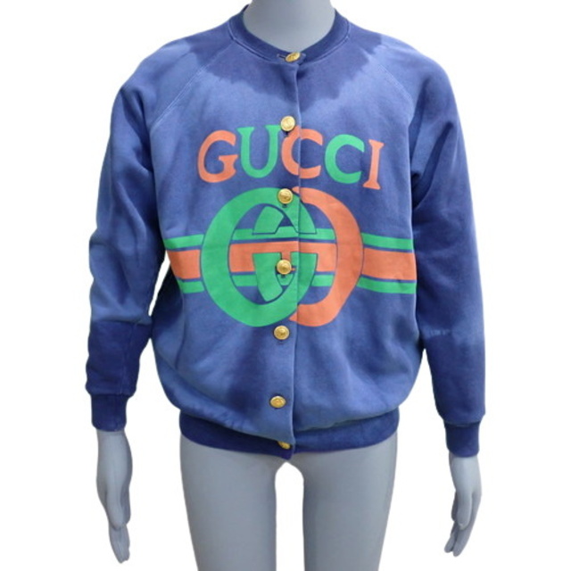 Gucci - グッチトップス インターロッキングG カーディガン コットン ブルー青 40802041163