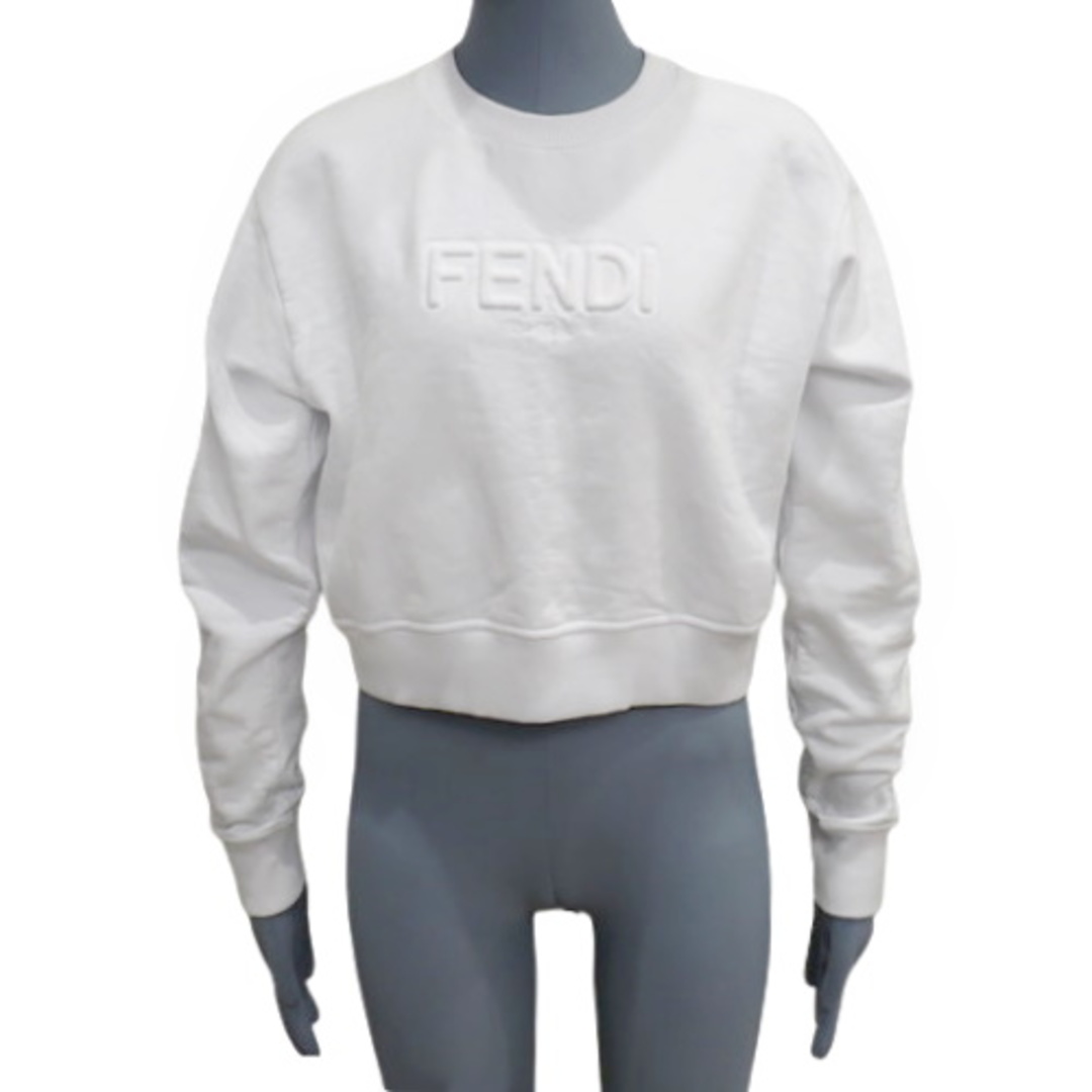 正規逆輸入品】 FENDI - フェンディトップス ロゴトレーナー コットン